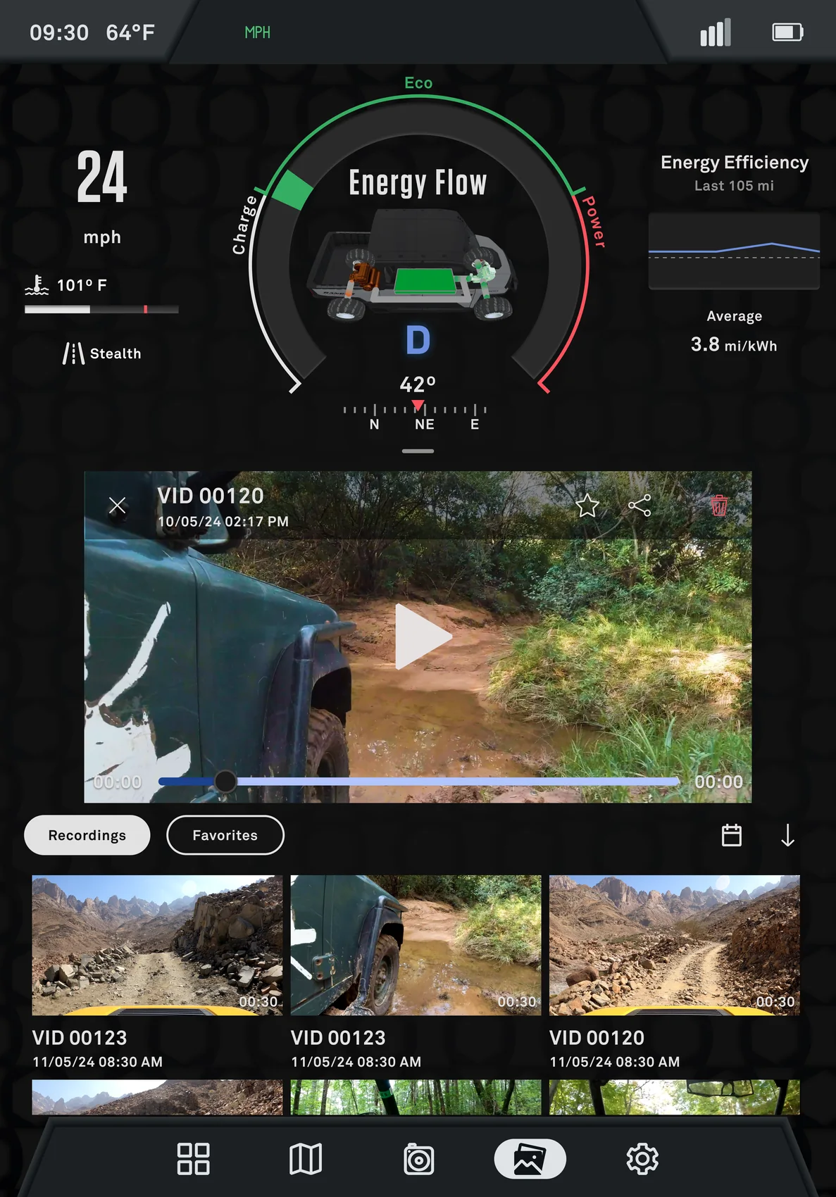 Nexus video recording and camera interface
