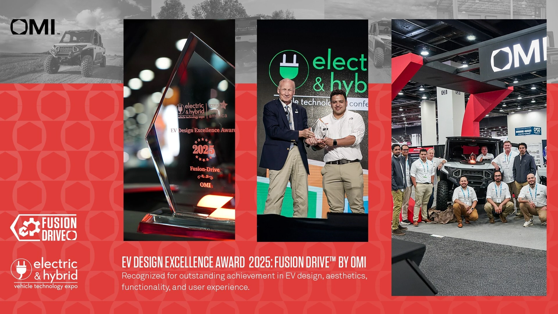 OMI wins the EV Design Excellence Award for its innovative hybrid Fusion Drive System